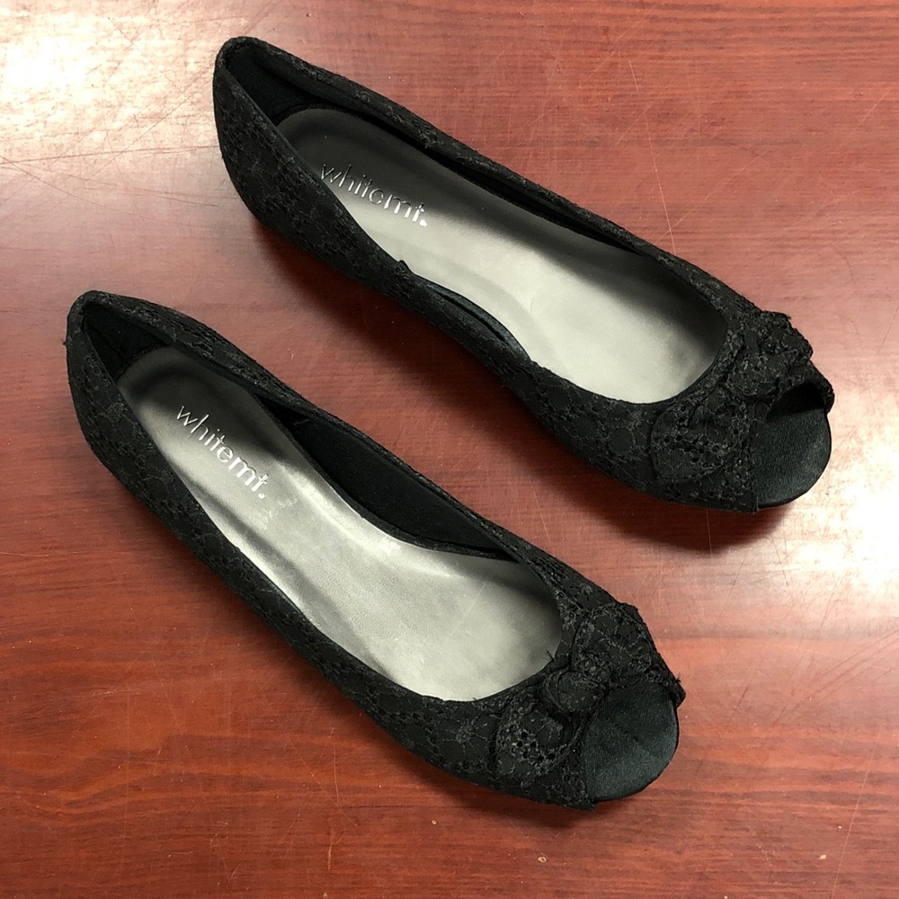 White Mountain .Black Lace Women's Flats